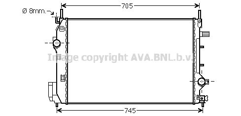 AVA QUALITY COOLING Радиатор, охлаждение двигателя SB2070